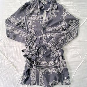 Pam & Gela Blue Bandana Romper